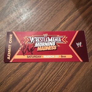 WrestleMania 26 CM Punk signature ticket